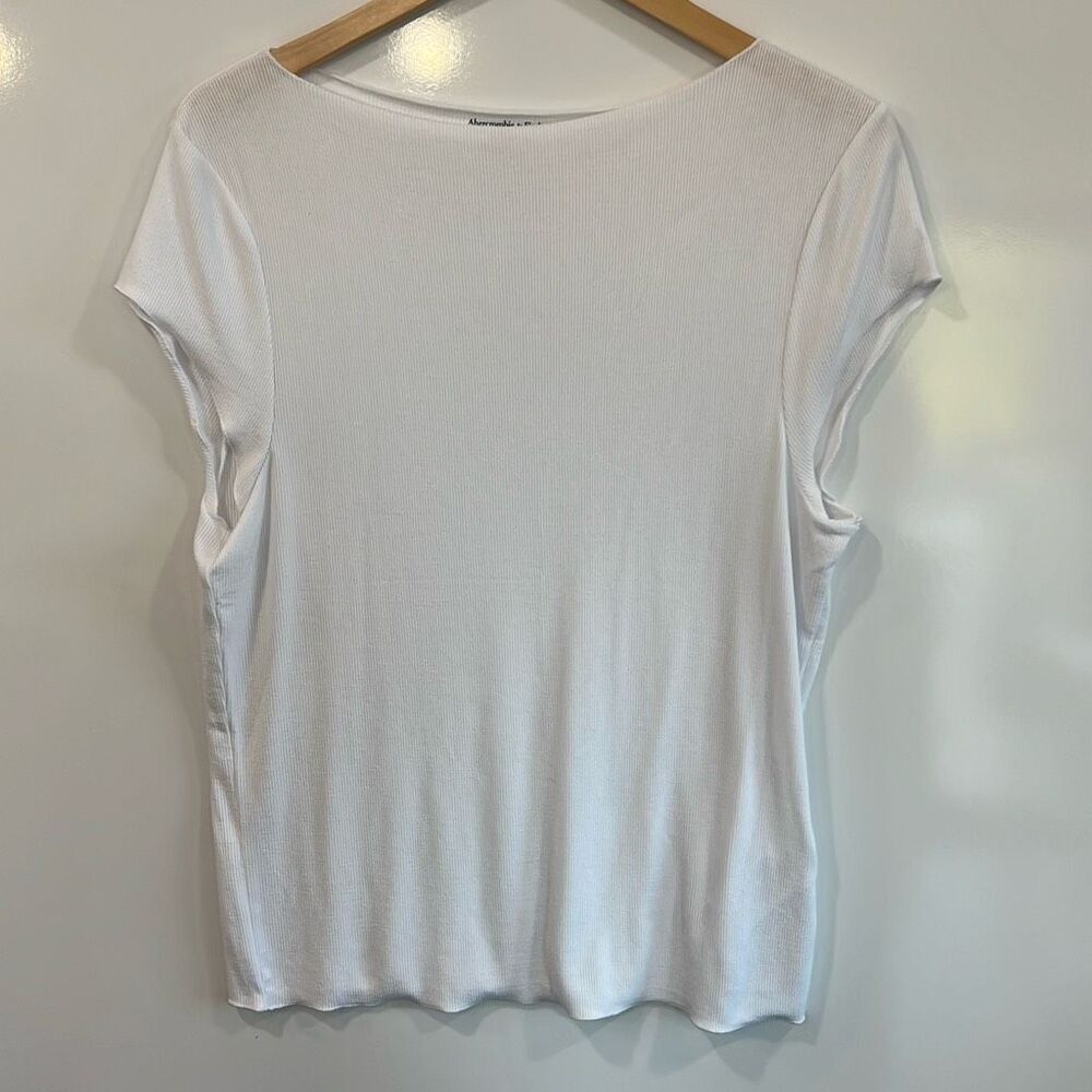 Abercrombie & Fitch Ribbed Modal Top White XL‎